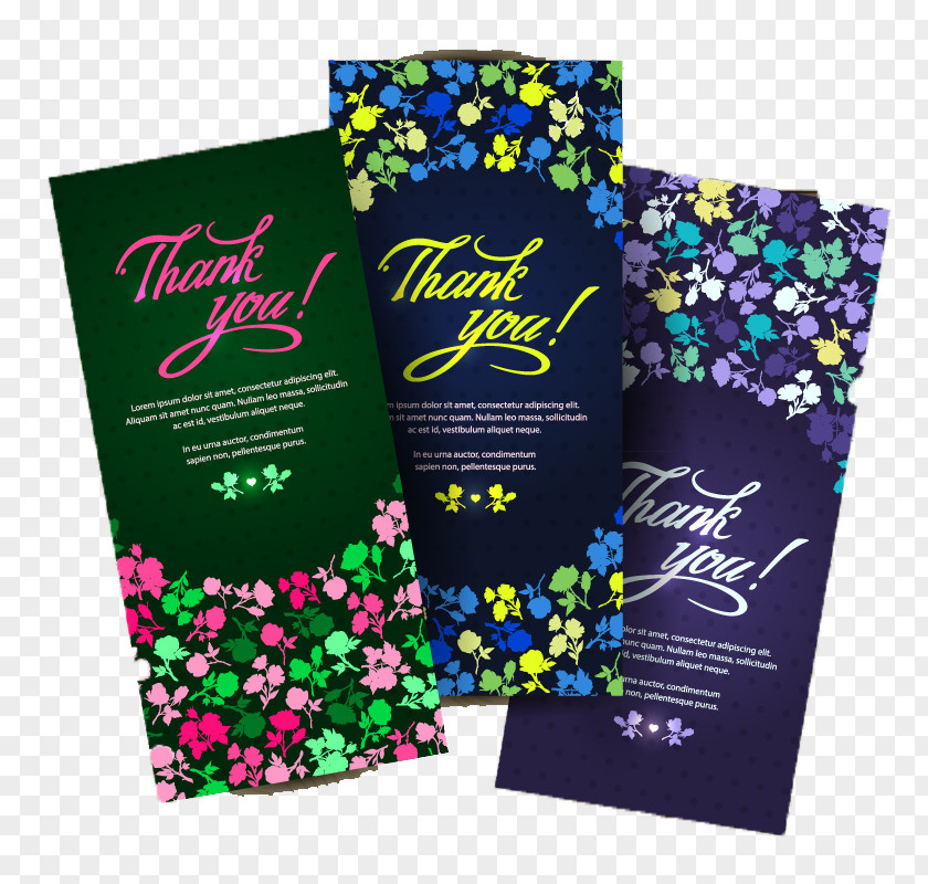 (3) A Thank Floral Decoration Vector Material Poster U30abu30fcu30c9 PNG