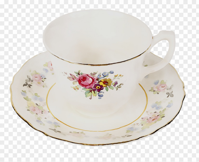 Coffee Cup Porcelain Saucer Plate Tableware PNG