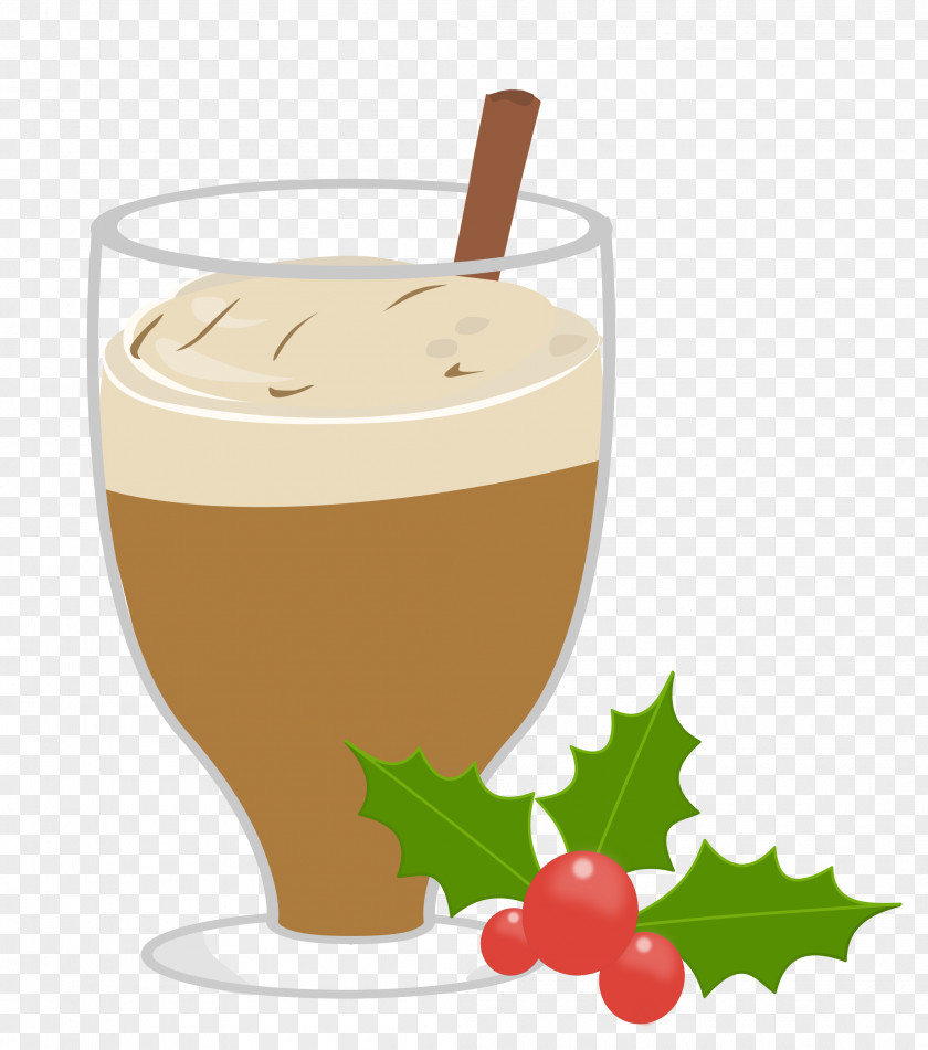 Eggnog Vector Clip Art Christmas Openclipart Image PNG