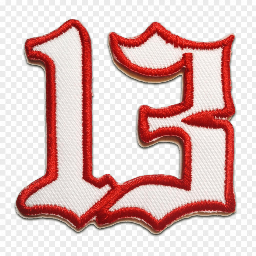 Lucky Thirteen Attack Embroidered Patch Embroidery Iron-on White Appliqué PNG