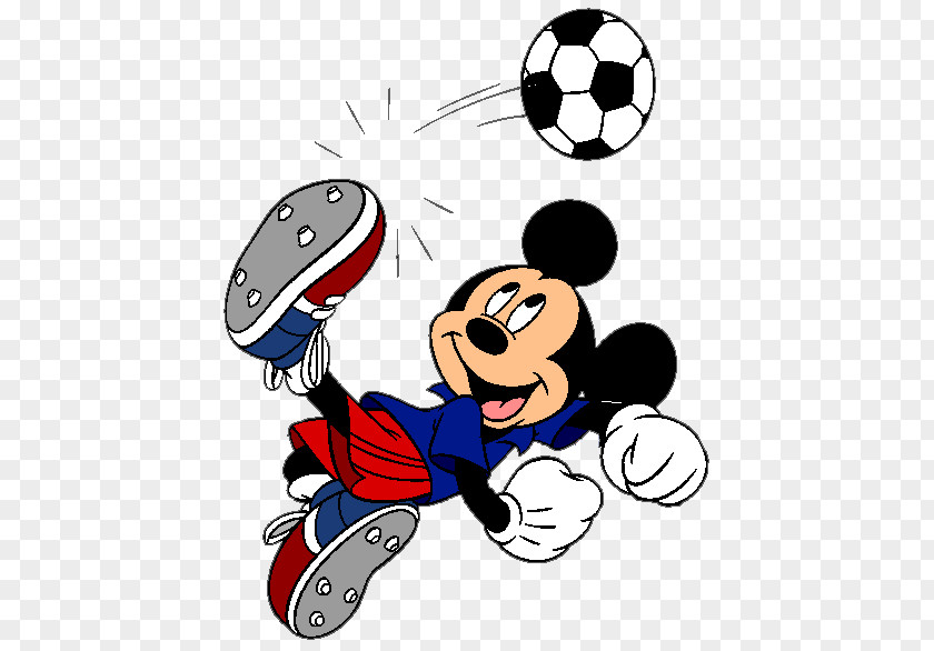 Play Soccer Mickey Mouse Minnie Coloring Book Page PNG