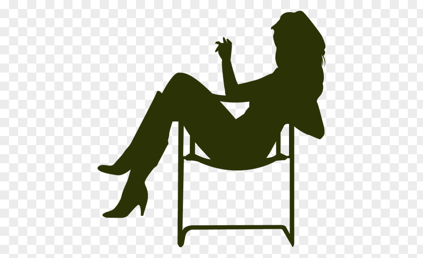 Silhouette Sitting Woman Clip Art PNG