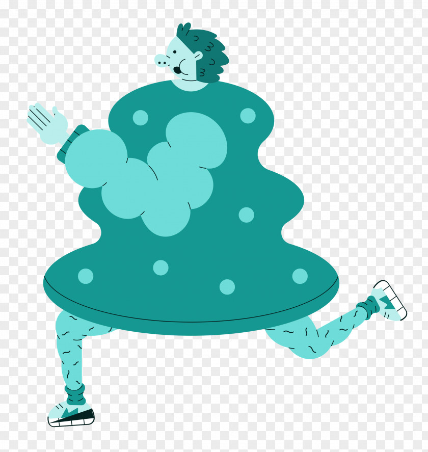 Cartoon Turquoise Character Microsoft Azure Biology PNG