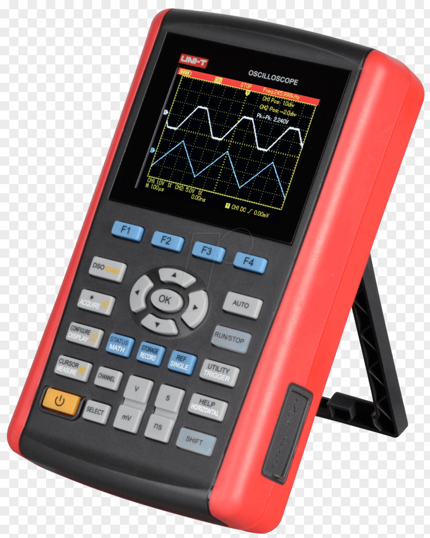 Hand Held Digital Storage Oscilloscope Multimeter Measuring Instrument Signal PNG