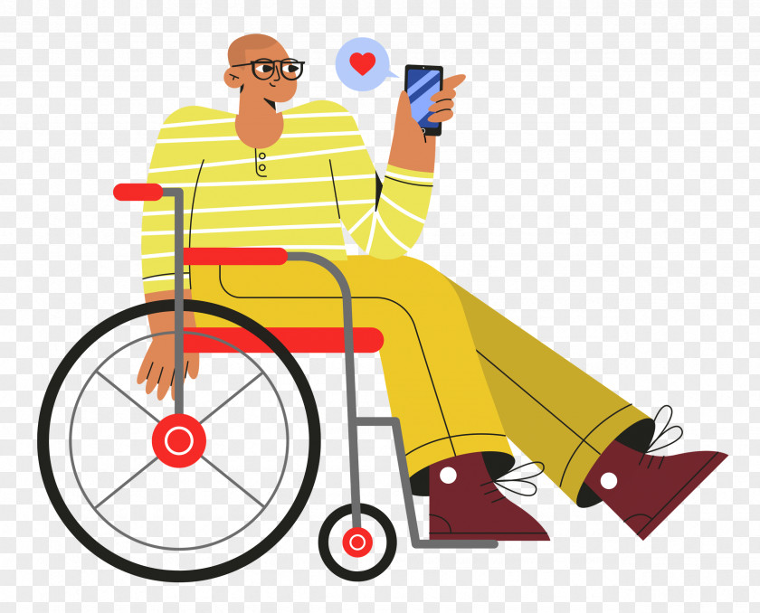 Sitting On Wheelchair PNG