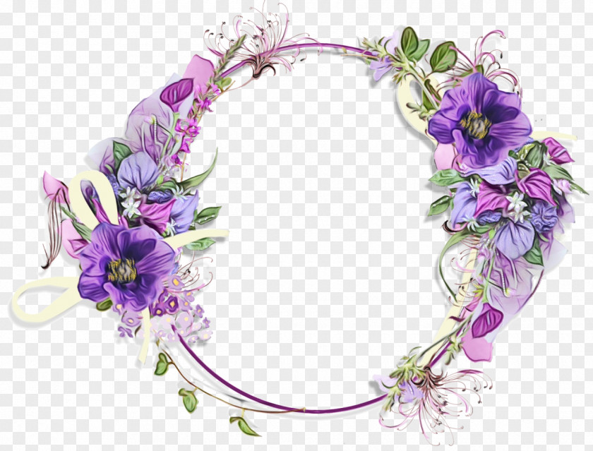 Wildflower Lei Lavender PNG