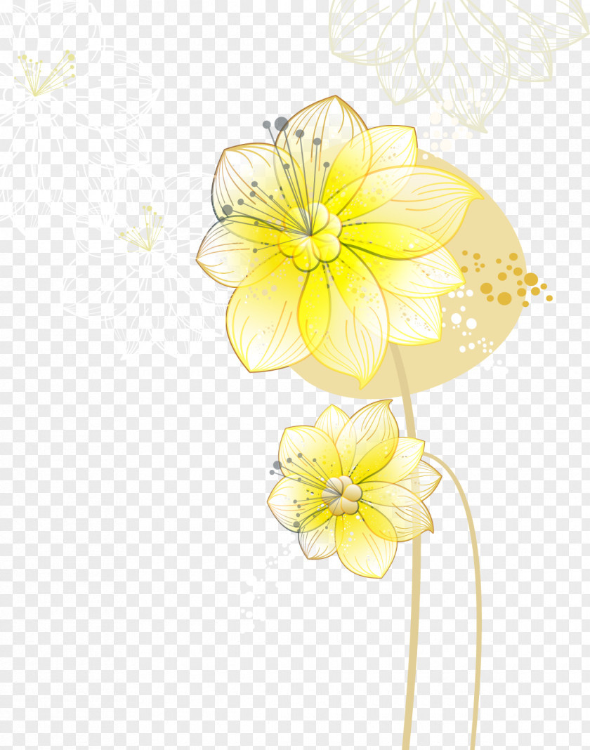Dream Yellow Flower Computer File PNG