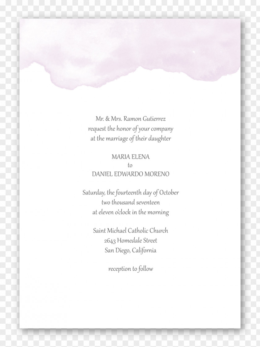 Watercolor Invitation Wedding Convite Font PNG