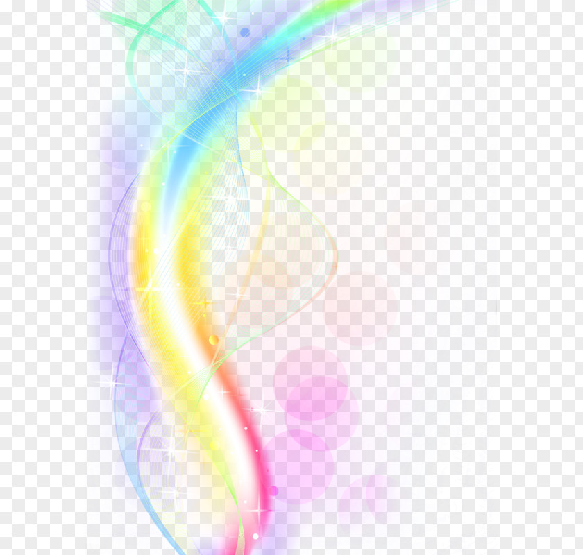 Beautiful Rainbow Light Euclidean Vector PNG