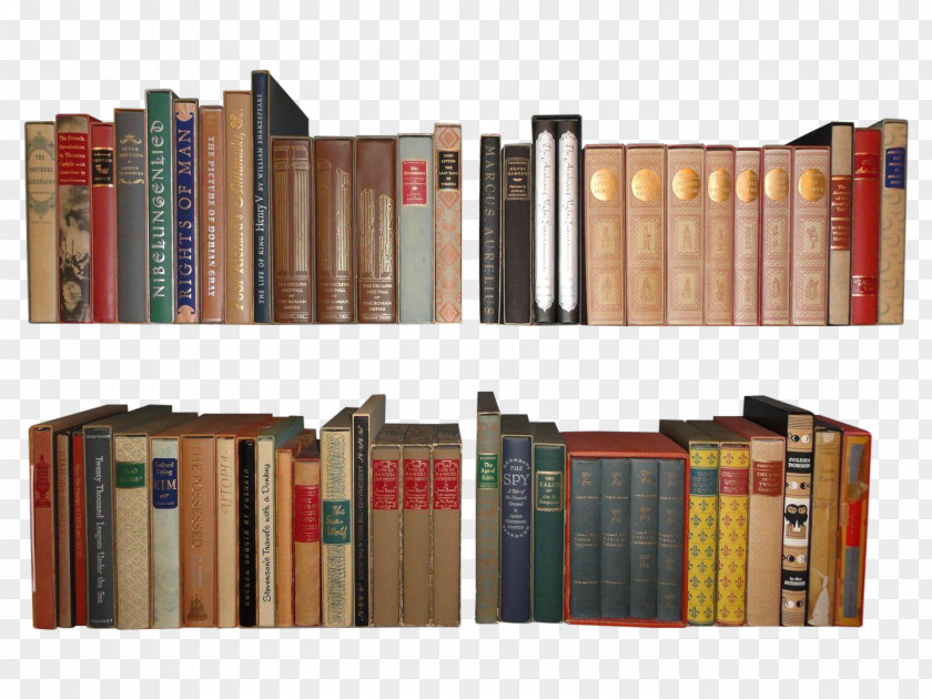 Book Shelf Classic Bookcase The Heritage Press PNG