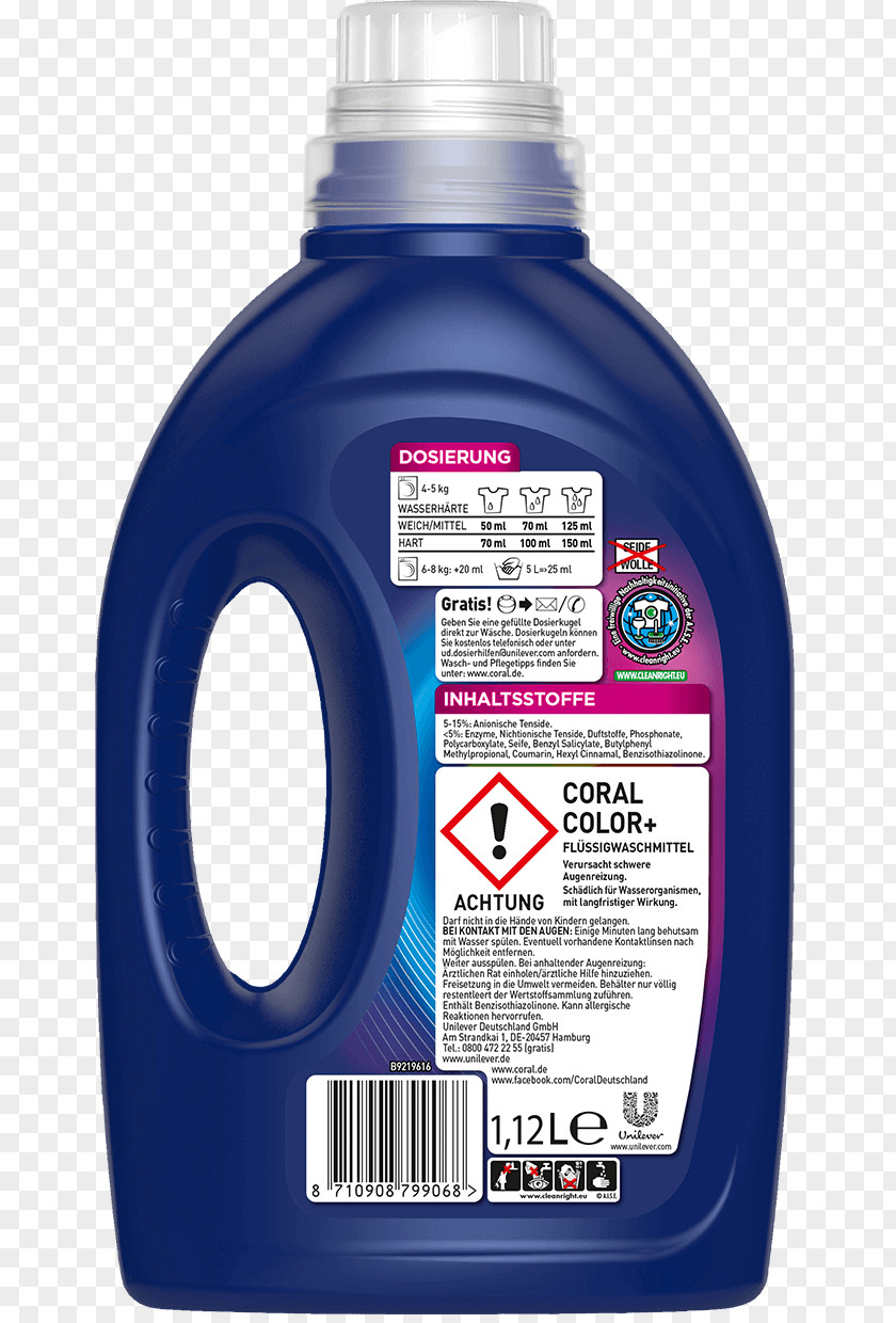 Color Collection Coral Liquid Laundry Detergent Washing Vollwaschmittel+ 16 WL PNG