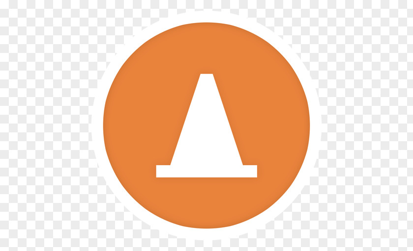 VLC Triangle Peach Symbol Orange PNG