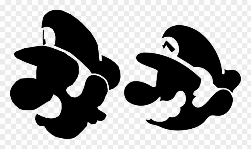 Mario Black And White Super Bros. Luigi's Mansion Toad PNG