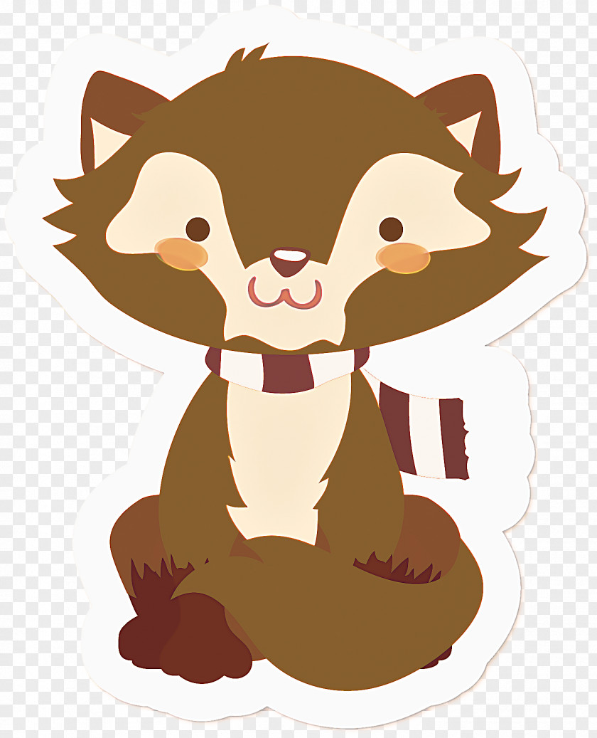 Mustelidae Whiskers Cartoon Brown Ferret Fictional Character Bear PNG