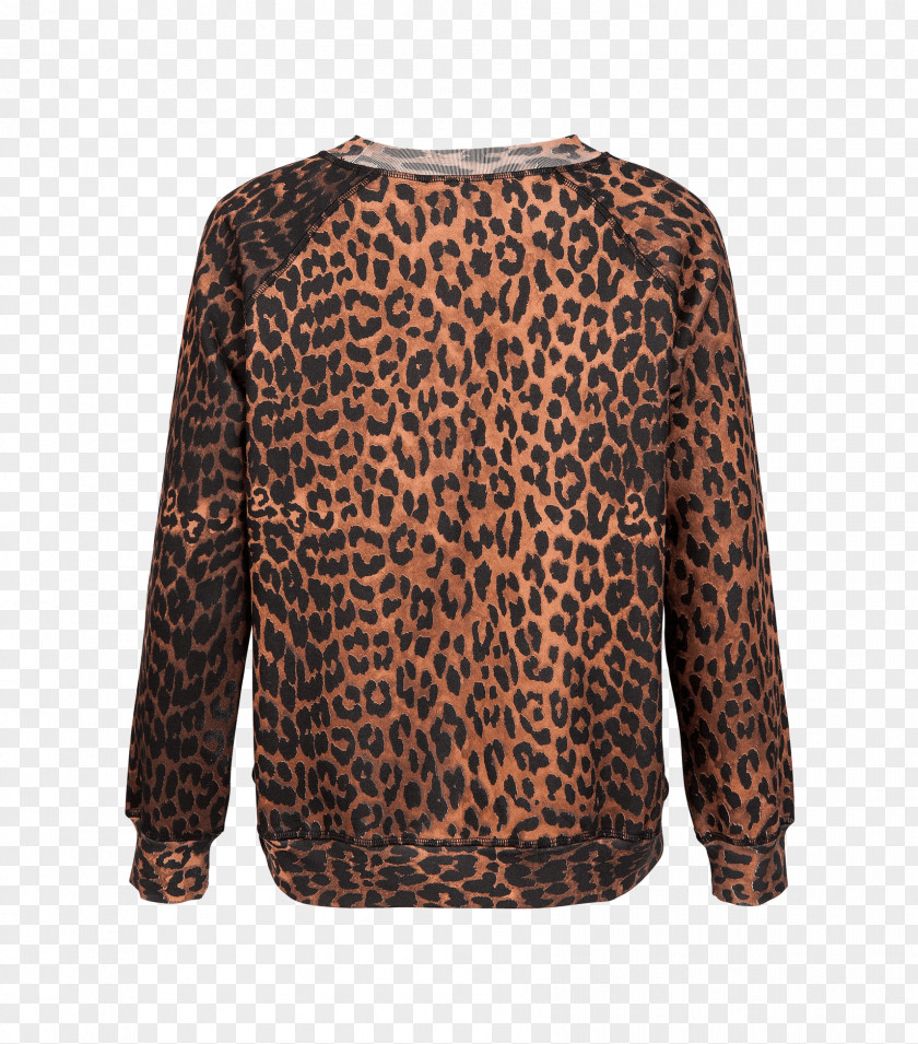 Studio Tiger Leopard Sleeve Animal Print Blouse Cotton PNG