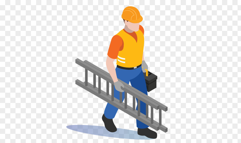 Tradesman Furniture Construction Worker Ladder PNG