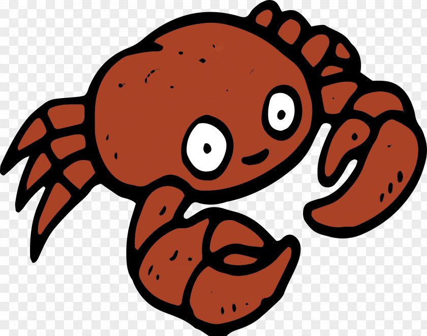 Cartoon Crab Design Drawing PNG