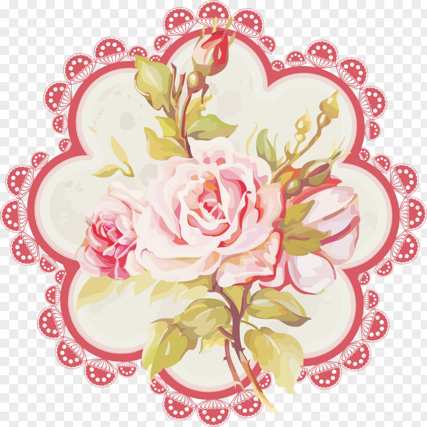 Flower Floral Design Garden Roses Decoupage Image PNG