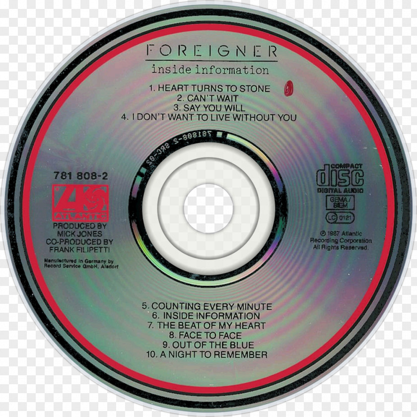 Foreigner Compact Disc Album Inside Information 0 PNG