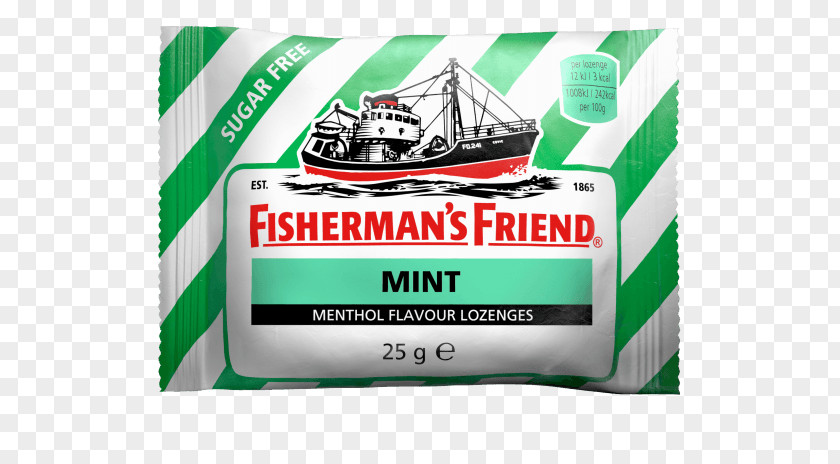 Lemon Mint Fisherman's Friend Pastille Throat Lozenge PNG