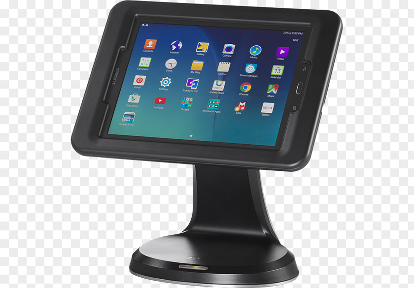 Low Profile Samsung Galaxy Tab Series Display Device Kiosk Software TabletKiosk PNG