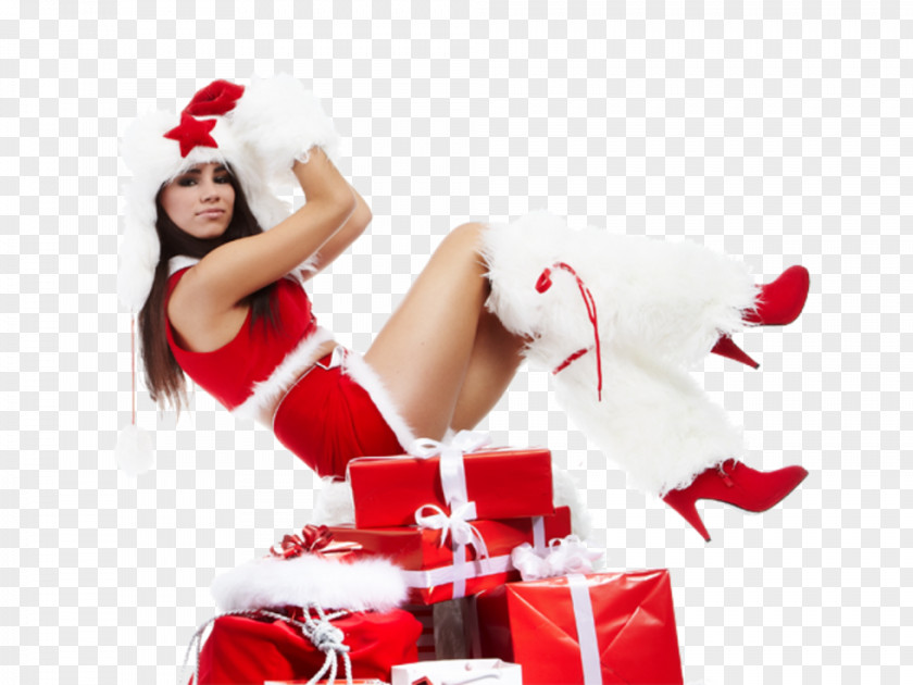 New Year Theme Santa Claus Christmas Gift PNG