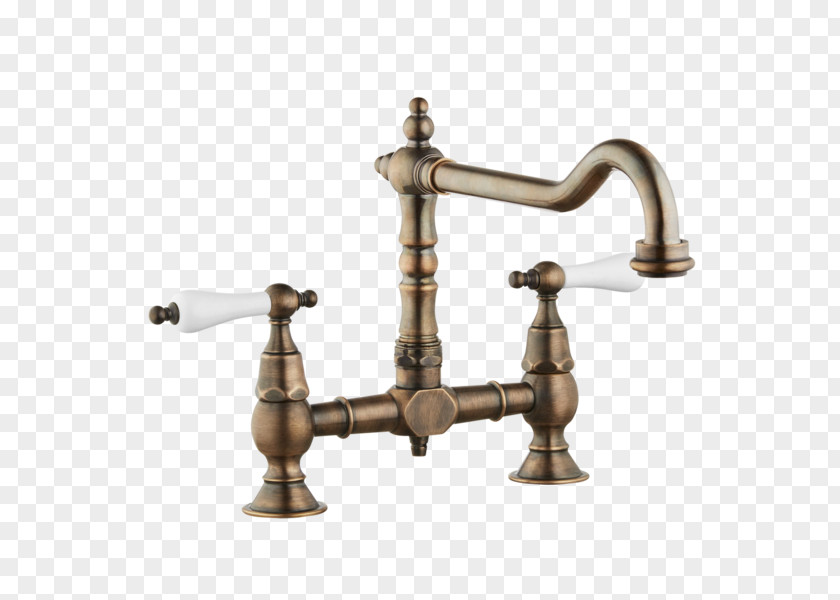 Old Steel Bridges Brass Sink Faucet Handles & Controls Kitchen Bathroom PNG