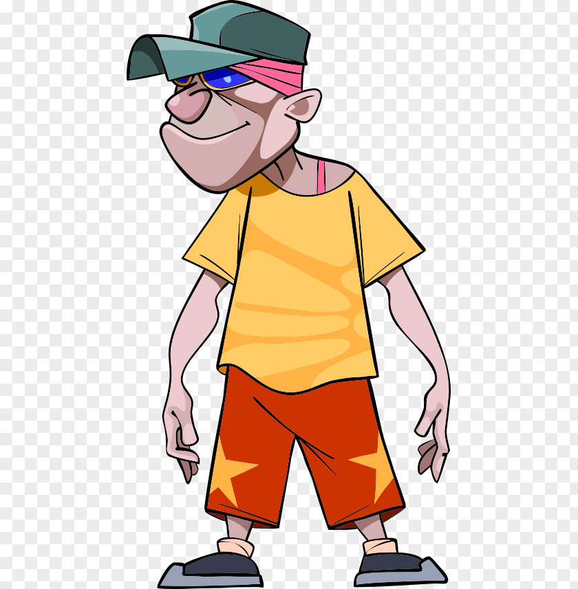 Cartoon Character Wearing A Hat Man Clip Art PNG