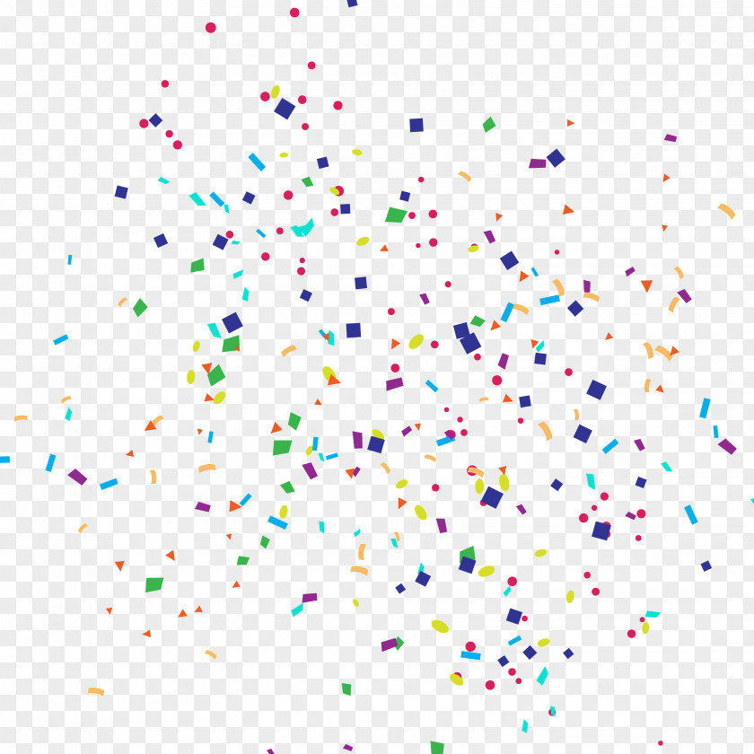 Cartoon Happy Birthday Confetti Paper Party PNG