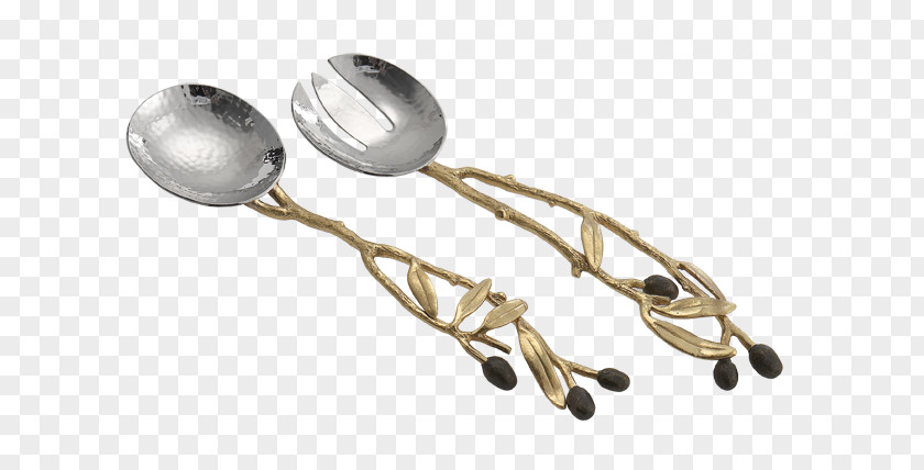 Decorative Olive Branch Spoon Michael Aram Cutlery Tableware PNG