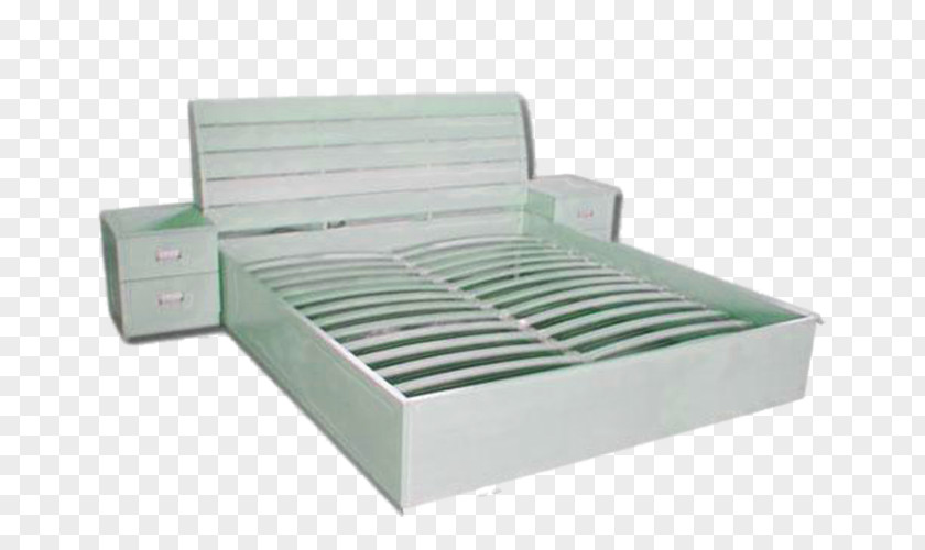 White Skeleton Bed Frame Spare Ribs Mattress Furniture PNG