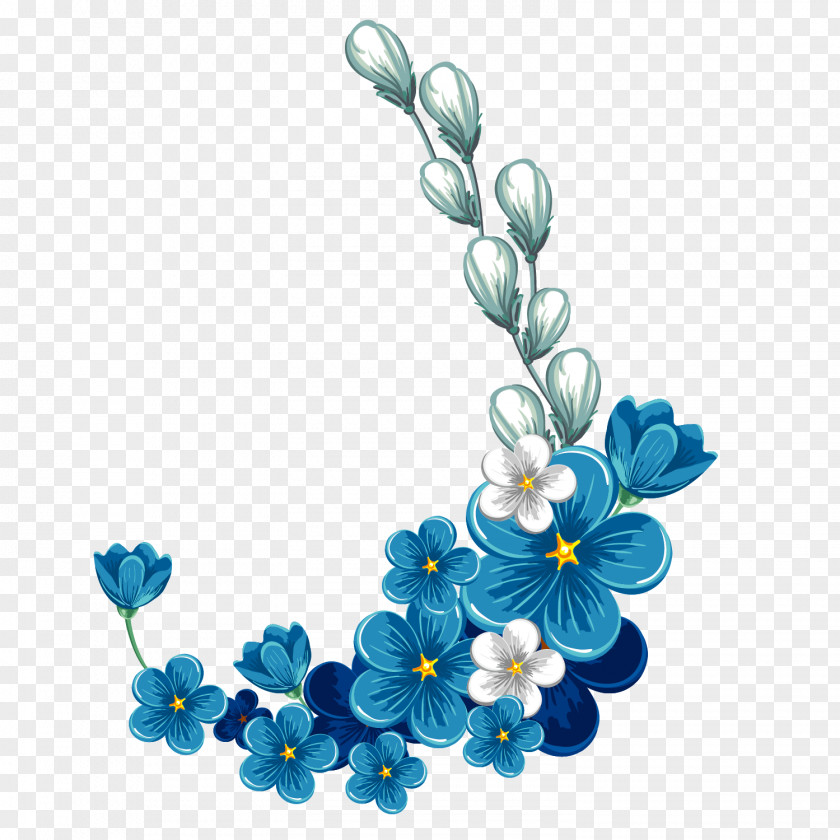 Vector Blue And White Porcelain Flowers Flower Stock Photography Clip Art PNG