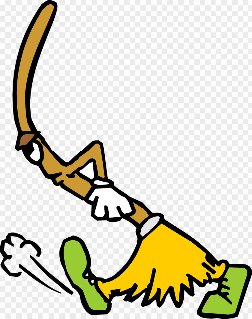 Broom Witch's Cartoon Clip Art PNG