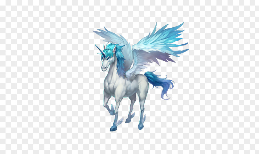 Cartoon White Pegasus Horse PNG