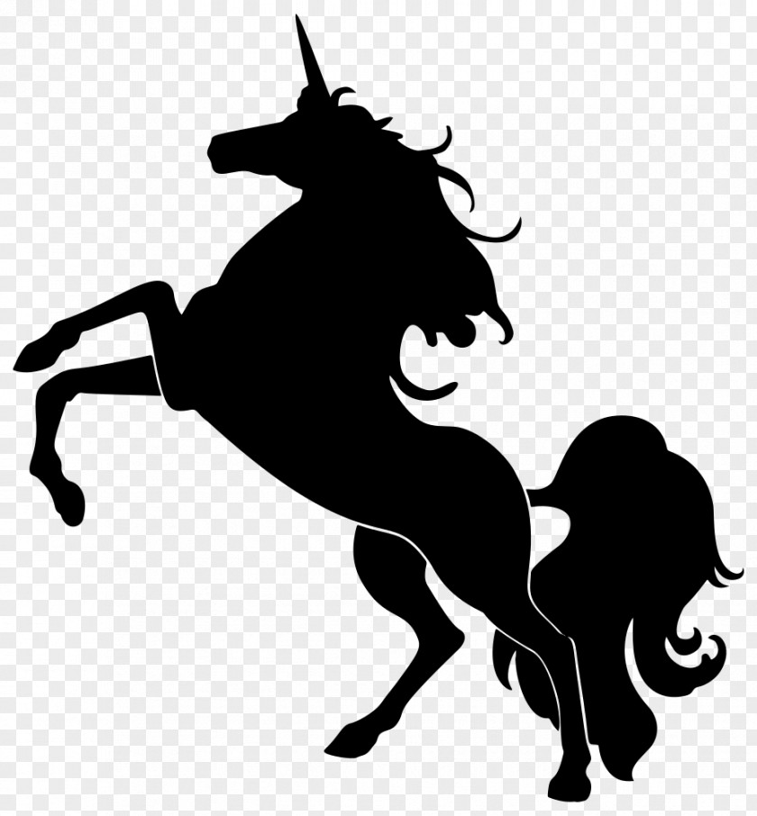Silhouette Unicorn Horse Clip Art PNG