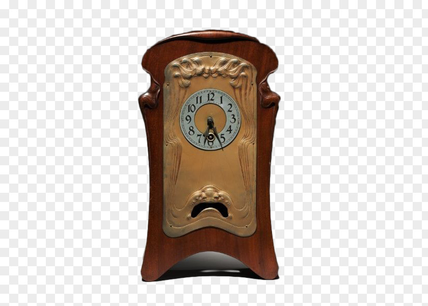 Ancient Western Watches Mantel Clock Art Nouveau Deco PNG