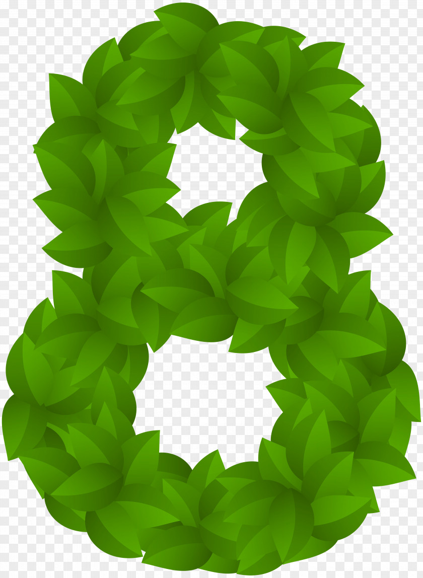 DECORATIVE GREEN Green Number Color Maple Leaf Clip Art PNG