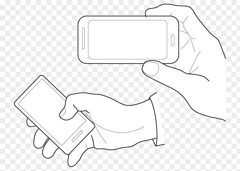 Hand Holding Internet Drawing Paper Product Line Art PNG