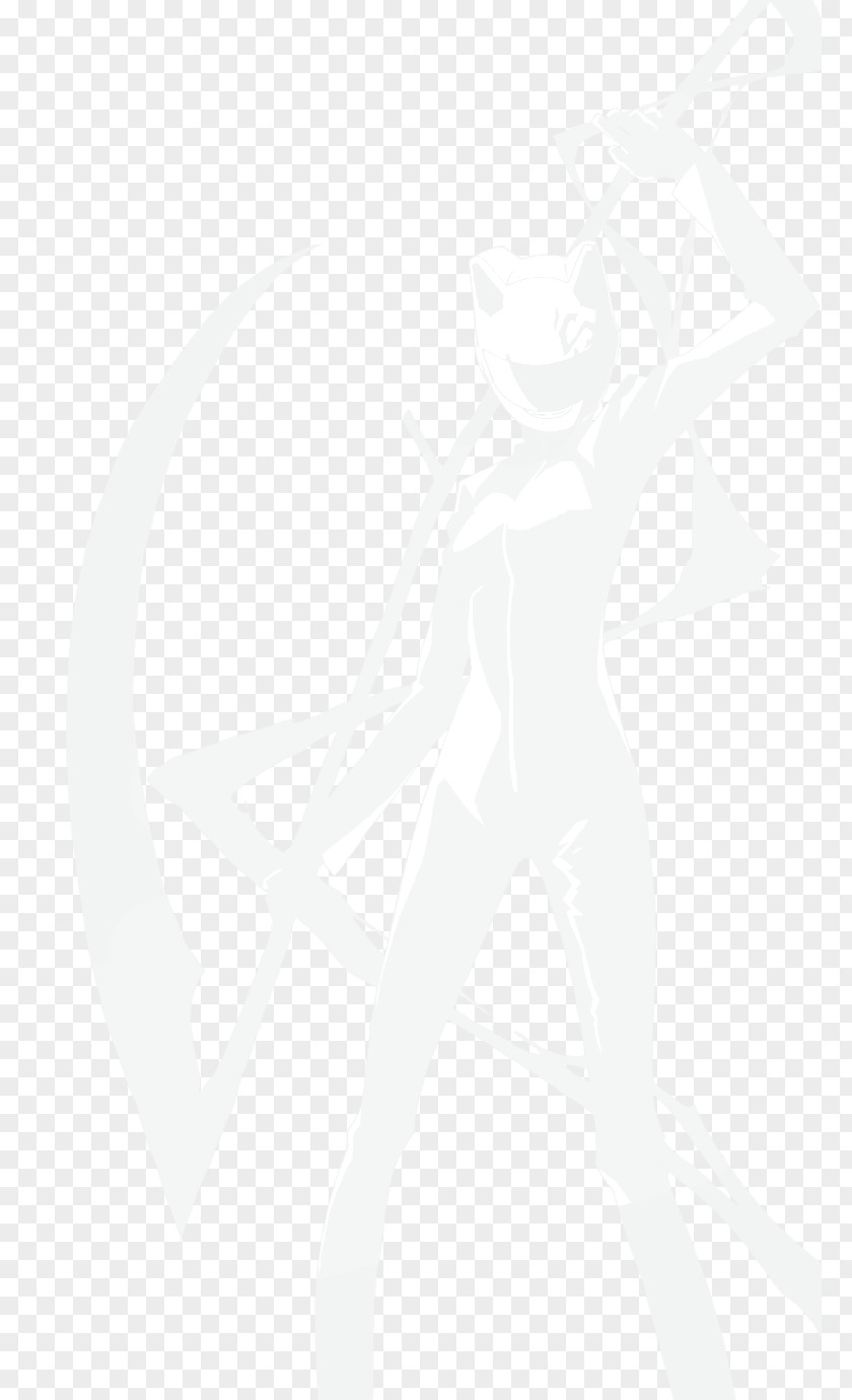Silhouette Drawing White PNG