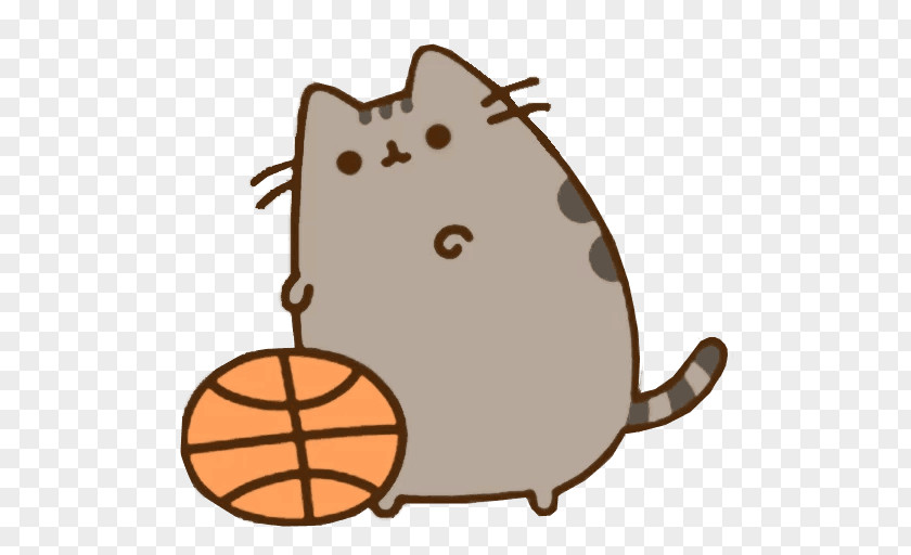 Cat Pusheen Basketball Sticker PNG