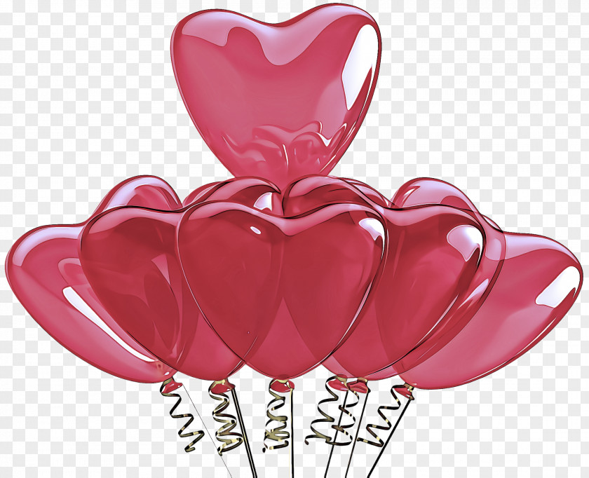 Pink Red Balloon Heart PNG