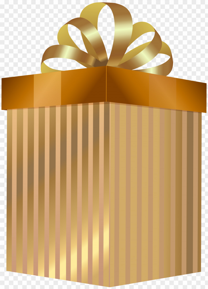 Gold Gift Box Transparent Clip Art PNG
