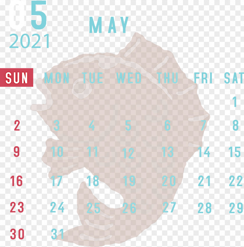 May 2021 Calendar PNG