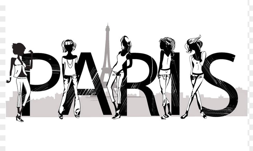 Paris Illustration Logo Black And White Font Product Design PNG