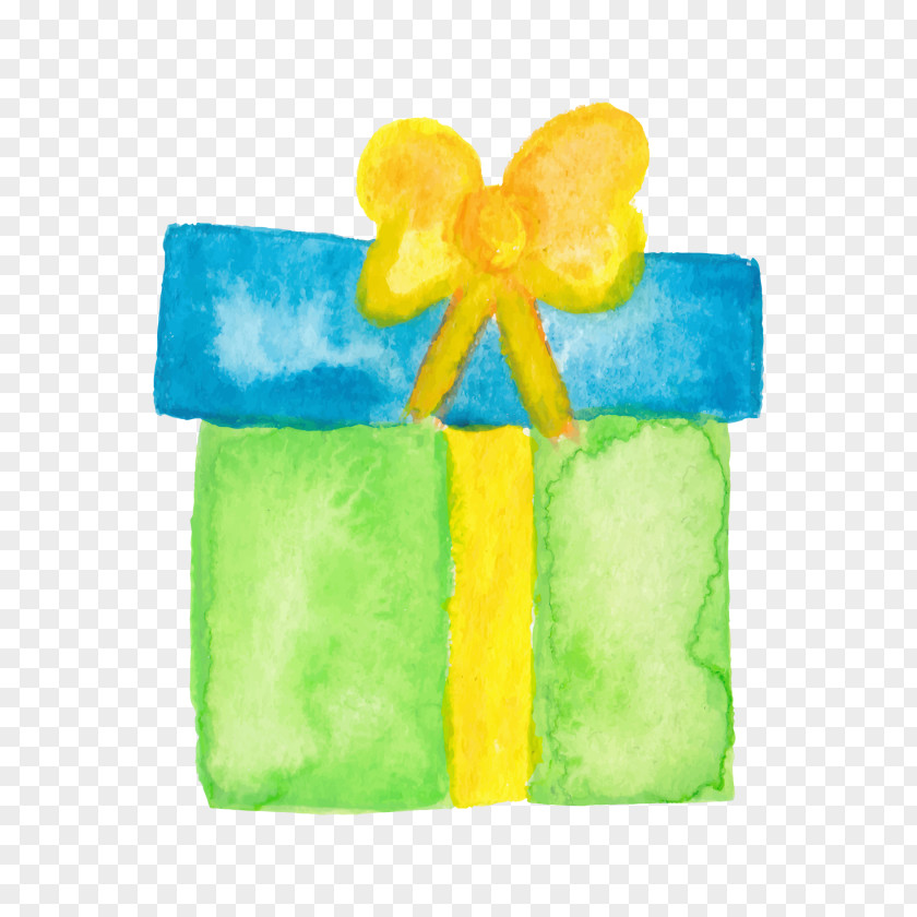 Watercolor Gift Box PNG