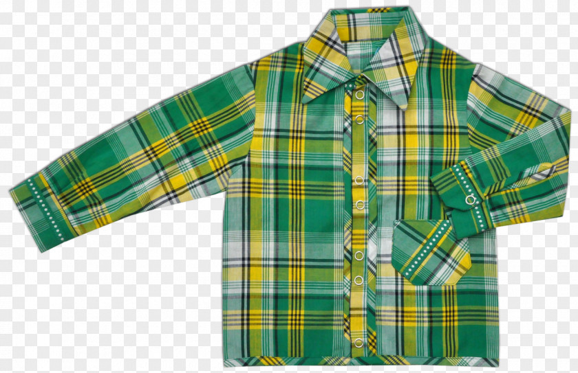 Button Sleeve Tartan Shirt Outerwear PNG