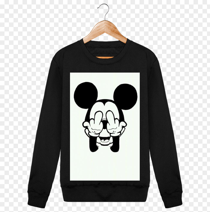 T-shirt Mickey Mouse Bluza Sweater Collar PNG