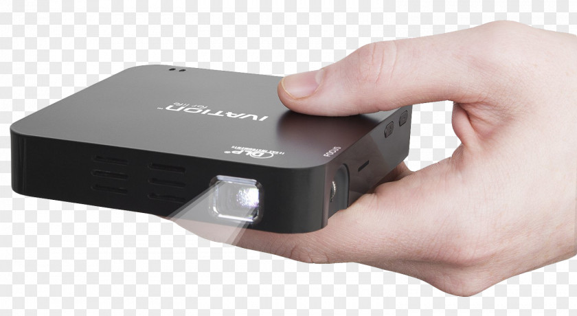 Hand Holding Pocket Projector Handheld HDMI Video Overhead PNG