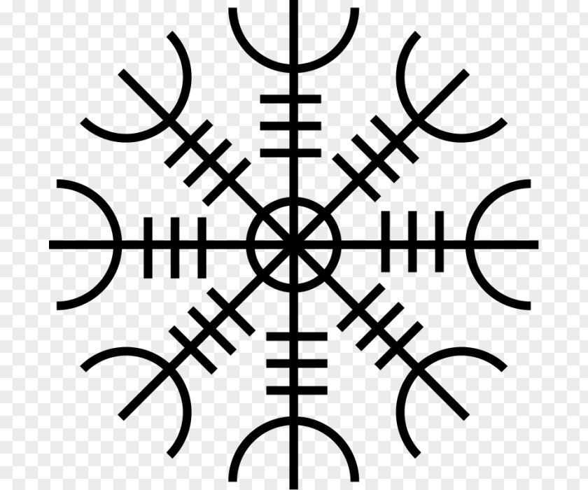 Symbol Old Norse Runes Helm Of Awe Viking PNG
