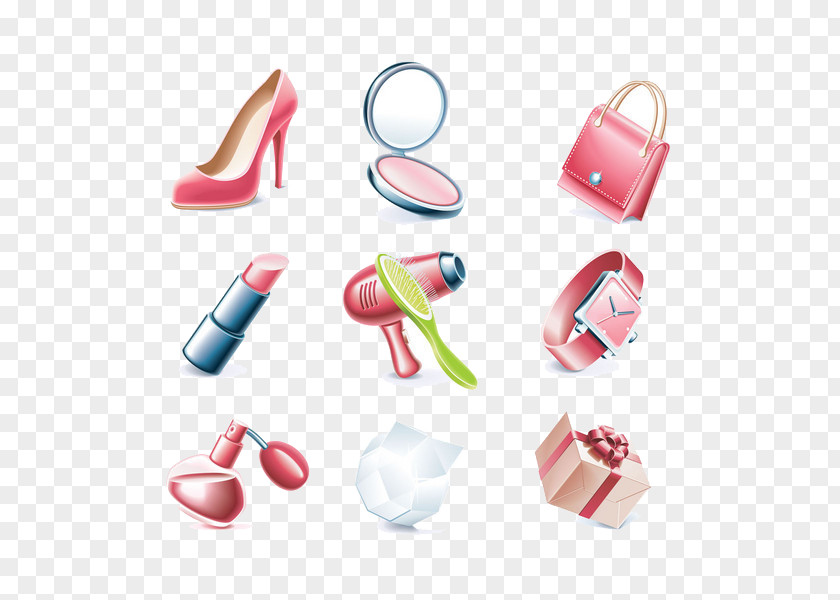 Women Dress Up Items Cosmetics Euclidean Vector Icon PNG